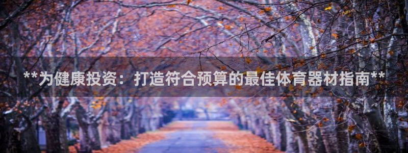 星欧娱乐平台测速线路设置：**为健康投资：打造符合预