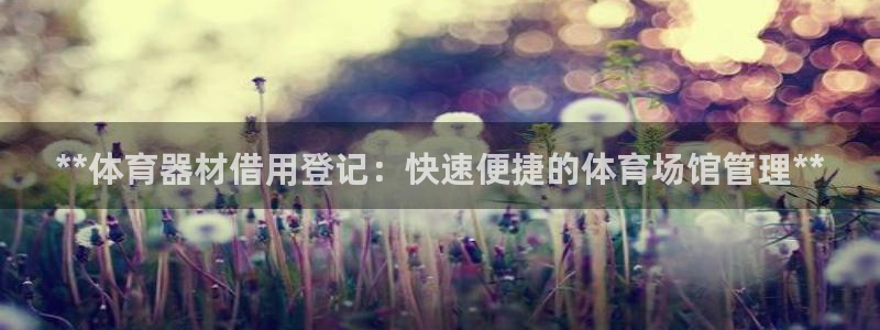 星欧娱乐银行卡怎么登录：**体育器材借用登记：快速便
