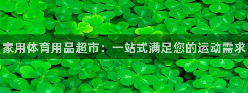 欧亿测速娱乐：家用体育用品超市：一站式满足您的运动需求